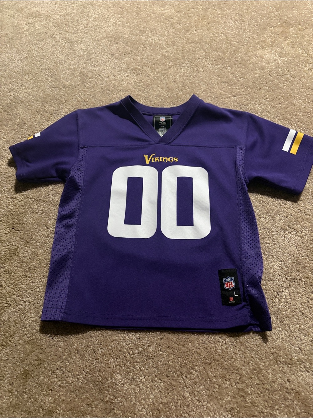 NFL Purple Kids Vikings Jersey with White Numbers